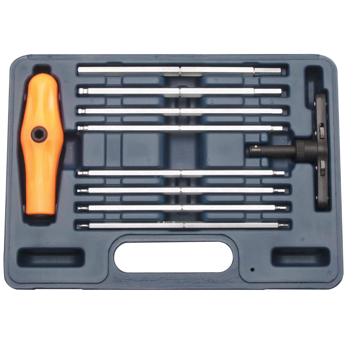 New 31 Piece Ratcheting T Handle Set Allen Wrench Hex Key Metric Tool Kit SAE