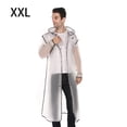 thumbnail image 4 of Toystoory Chubasquero largo Unisex para senderismo Poncho con capucha impermeable a prueba de viento impermeable para mujeres y hombres cubierta Paraguas de lluvia Blanco XXL, 4 of 6