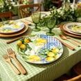 thumbnail image 5 of 10 Count Lemon Paper Plates, Heavy Duty Disposable Dinnerware for Summer Party & Bridal Shower, Citrus Fruit Themed Birthday & BBQ Picnic Supplies, 5 of 6