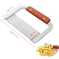 thumbnail image 3 of Yuarrent Cortador de papas Papas fritas Cortador de vegetales Acero inoxidable Borde ondulado Arrugado Mango de Chopper Gadget de cocina Cocina y Comedor Yuarrent JJ24108-00, 3 of 6