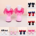 thumbnail image 2 of LRen Girls Ruffle Socks Toddler Lace Frilly Dress Socks Fold Over Church Fancy Socks for Kids Girls School Uniform Party Wedding Daily Wear, 2 of 5