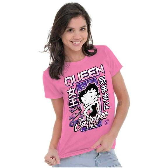 Kanji Betty Boop Queen of Carefree Women's T Shirt Ladies Tee Brisco Brands S