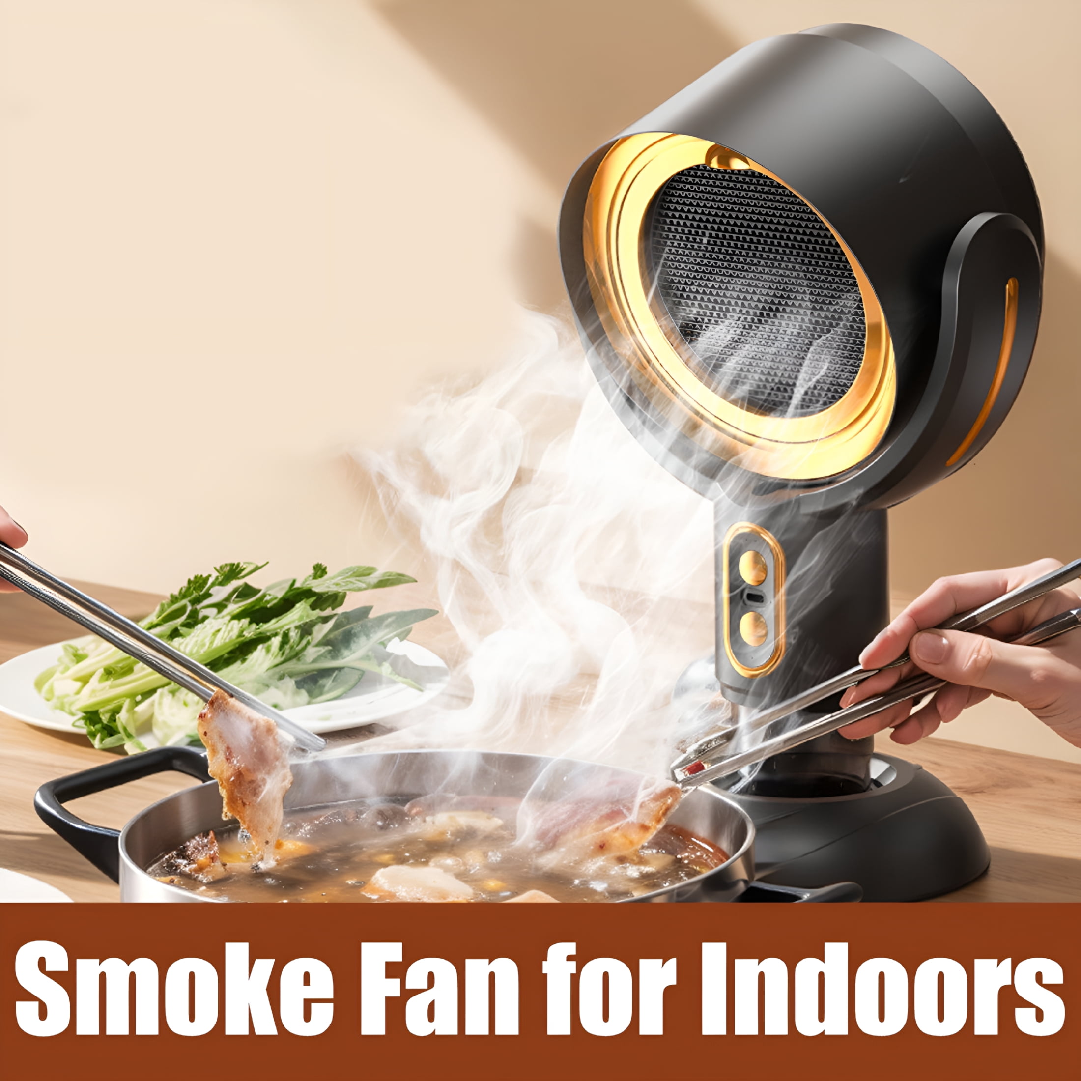 HIBIBUD Smoke Fan for Indoors Portable Fan with Super Suction Smoke Purifier Filters Negative Ion Fan Smoke Usb Smoke Extractor