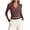 Coffee, variant on Elegant Collar Turtleneck Top Long Sleeve Slim Fit Basic Shirt For Fall Winter Season Casual And Wear