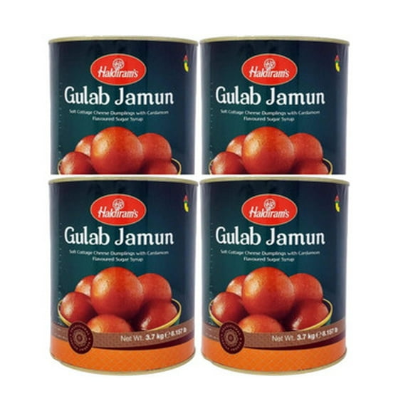 HALDIRAM Indian Sweets Gulab Jamun 3.7 kg / 8.15lbs (4/case)