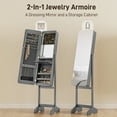 thumbnail image 4 of HOMCOM Armoire à Bijoux Autoportante Miroir avec Lumières DEL et Support, 4 of 10