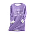 thumbnail image 2 of Birdeem Chemise Décontractée à Manches Régulières Imprimée Mode pour Femmes Hiver Ample Vacances Col Rond, 2 of 12