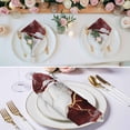 thumbnail image 2 of Marble Red Cloth Napkins, Modern Abstract Gold White Brick Stone Motif Washable and Reusable Dinner Napkins Set of 6, Table Napkin for Kitchen Party Birthday Wedding Hotel Housewarming 20"x20", 2 of 8
