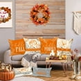 thumbnail image 5 of 16x16 Fall Pillow Covers Set of 4, Hello Pumpkin Decorative Holiday 16 x 16 Autumn Cushion Covers Thanksgiving Pillow Case for Indoor Home Bedroom Couch Sofa Decor Grey, 5 of 6