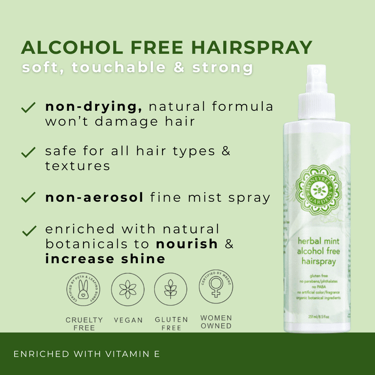 Honeybee Gardens, Hair Spray, Herbal Mint, 8.5 fl oz - Walmart.com