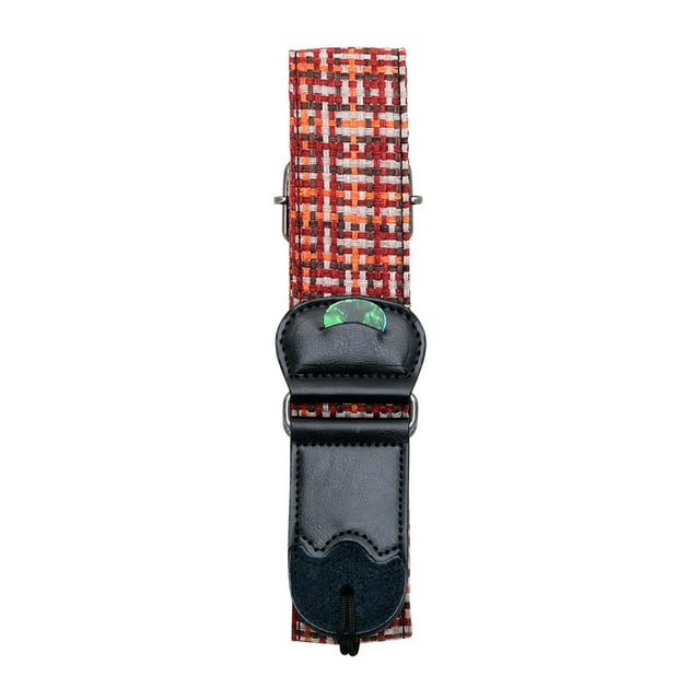 Greeniant Correa de guitarra eléctrica, cinturón de hombro, longitud ajustable, multicolor, cómodo, piezas de repuesto para bajos, adultos, Accesorios para instrumentos musicales Naranja roja