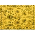 thumbnail image 1 of Ahgly Company Machine Washable Indoor Rectangle Abstract Yellow Modern Area Rugs, 7' x 9', 1 of 4
