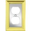 DISCONTINUED Brainerd Architectural Single-Duplex Wall Plate, Polished Chrome and Brass
