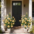 thumbnail image 2 of Lyacmy 3FT 2 Pack Yellow Camellia Artificial Tree in Pot, Artificial Plants Indoor Outdoor for Home Decor, 2 of 9