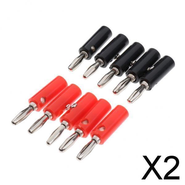 Conector de Audio Baoblaze tipo Banana Plateado 4mm 2 piezas