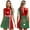 Red, variant on iiniim Women's Christmas Casual Tunic Party Dress Up Xmas Striped Leotards Dress Red M