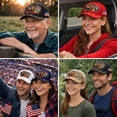 thumbnail image 7 of 250th Anniversary Baseball Cap American 1776-2026, Patriotic Flag and Cross Print Hat, Vintage Dad Cap for Men Women, 7 of 7