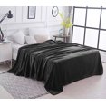 thumbnail image 3 of Black Super Soft Warm Cozy Flannel Fleece Micro Plush Microfiber Bed Throw Blanket, 3 of 4