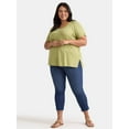 thumbnail image 5 of Terra & Sky Women’s Plus Size Tunic Tee with Short Sleeves, Sizes 0X-5X, 5 of 5