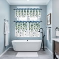 thumbnail image 3 of Blue Floral Spring Kitchen Curtains Sets for Windows 24 Inch Length, Summer Pastoral Botanical Watercolor Rod Pocket Window Treatments Tier Curtains and Valances Set for Bedroom/Bathroom, 3 of 8