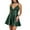 Green, variant on QHFBli Women Sexy PU Leather Dress Plus Size Spaghetti Strap Mini Dresses Sleeveless Pleated Steampunk Clubwear