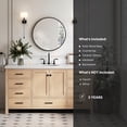 thumbnail image 5 of ARIEL CAMBRIDGE 67 Inch Single Oval Sink Bathroom Vanity With Pure White Quartz Countertop 1.5 Inch Edge In Oak, 5 of 7