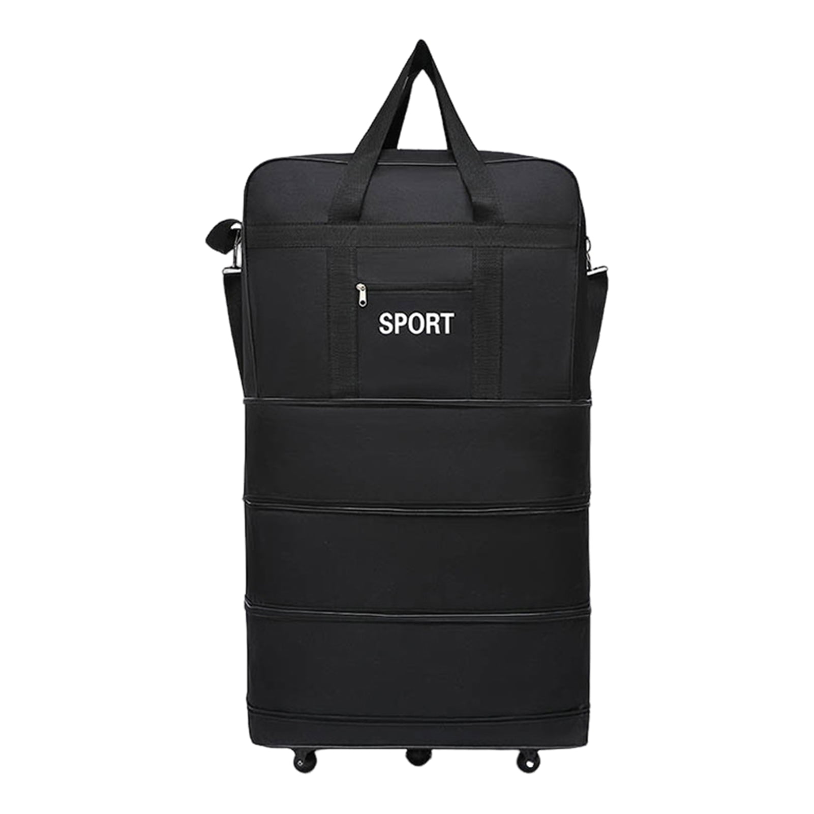 sunsanly Travel Luggage Bag with Multiple Compartments Large Capacity Waterproof Tear-Resistant Versatile Expandable Duffel Storage Bag with Wheels