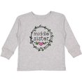 thumbnail image 3 of Inktastic Middle Sister Leaves, Circle, Heart Girls Long Sleeve Toddler T-Shirt, 3 of 5