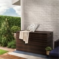 thumbnail image 3 of Peaktop Wicker 154 Gallon Patio Storage Deck Box, Brown, 3 of 5
