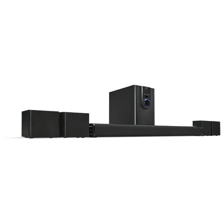 iLive IHTB142B Wireless 5.1 Channel Surround Sound 80 Watt Continuous Power Subwoofer, Black
