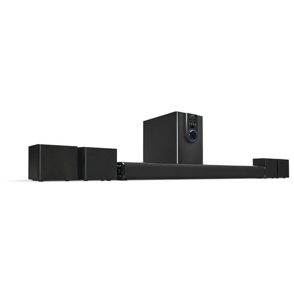 iLive IHTB142B Wireless 5.1 Channel Surround Sound 80 Watt Continuous Power Subwoofer, Black