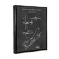 thumbnail image 3 of Stupell Industries Detailed Aircraft Blueprint Chart Graphic Art Jet Black Floating Framed Canvas Print Wall Art, Design by Karl Hronek, 3 of 6