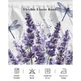 thumbnail image 5 of Purple Lavender Wrap Around Bed Skirts for Queen Bed 18" Drop,Bed Skirt with Adjustable Elastic Belt Dust Ruffle Bed Valance for Bedroom Hotel Pastoral Botanical Floral Dragonfly Bed Frame Cover, 5 of 7