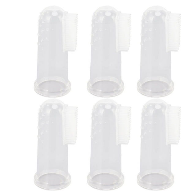 Cepillo de Dientes de los Dedos del Bebé, Azul Rosa Bebé Para Bebés Dedo Dedo del Dado Pincel de Silicona Suave Para El El atrenamiento de Higiene Bucal Tempana