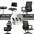 thumbnail image 3 of ATruck Office Chair Wheels, Smooth Silent Casters for Hardwood & Carpet, PU Polymer, Set of 5 (Black, 3 Inches), 3 of 6