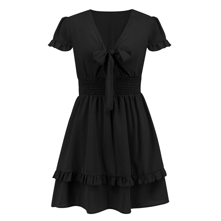 princess polly baby blue dress Women's Black Shirt Dresses main image 1