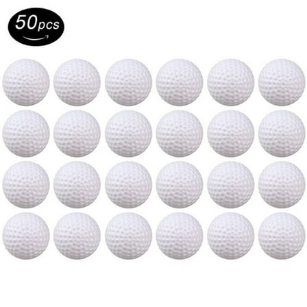 Crestgolf Practice Golf Balls Hollow Golf Plastic Ball for Indoor Training 50 Pcs Set  White