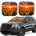 thumbnail image 1 of Fotbe Sunset Golden Sunflower Field Juego de 2 Piezas de Parasoles para Parabrisas | Bloqueador Solar para Auto | Accesorios Plegables para Protección Solar Interior-Medium, 1 of 6