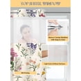thumbnail image 5 of Wildflowers No Hook Shower Curtain and Liner Set Vintage Floral Linen Texture Shower Curtains with Snap-in Liner & See Through Top Window Hotel Style for Bathroom Decor 72x72 Inch, 5 of 8
