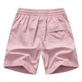 thumbnail image 3 of Gibobby Men's Beach Shorts Swim Shorts 2 in 1 Men's Swim Trunks 9" with Zipper Pockets Bathing Suit Built-in Board Shorts Swimwear Long Shorts(XL,Pink), 3 of 3