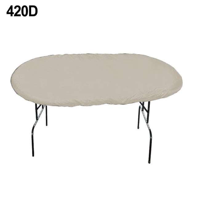 GLFILL pour Table de Jeu de Poker Ovale Protection avec Design Pliable Blanc 420D