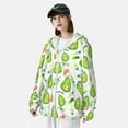 thumbnail image 3 of Lsque Kawaii Avocado UPF 50+ Lightweight Sun Protection Men's Women's Long Sleeve Shirt, Hoodie Performance -XX-Large, 3 of 9