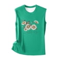 thumbnail image 4 of Tank Tops for Women Cute Daisy Graphic Loose Fit Crewneck Sleeveless Shirt Summer Casual Tanks, 4 of 4