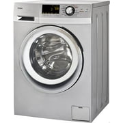 Haier 24-Inch Wide Front Load Washer And Dryer Combination, Silver | HLC1700AXS