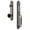 Antique Pewter, variant on Grandeur 854311 Arc Solid Brass Rose Keyed Entry Single Cylinder Full Plate 'F' Grip