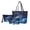 Blue-Sea Turtle Flower, variant on Wolf Rose Printed Handbag and Wallet Set Womens Top Handle Shoulder Bag Cosmetic Bag Leather Wristlet Wallet for Travel Shopping, Purple