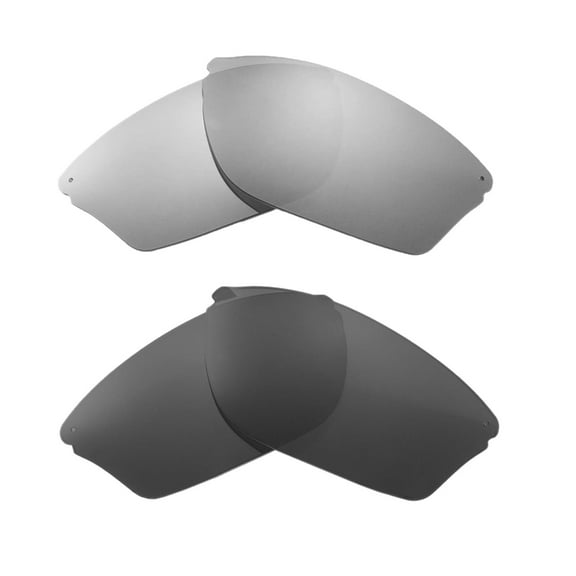 Walleva 2 Paris Polarized Replacement Lenses For Maui Jim Hot Sands Sunglasses-Titanium   Black