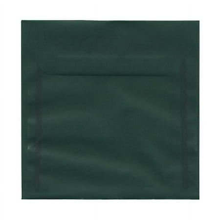 UPC: 0639713255720 | JAM 6.5×6.5 Translucent Envelopes  Green  100/Pack  Racing Green