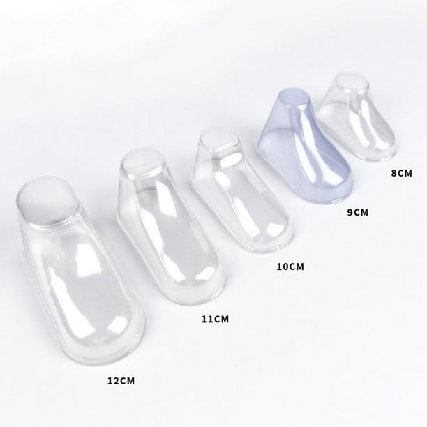 10 Botines De Plástico Transparente Para Bebés – 9 Cm, Perfectos Para Exponer Zapatos Infantiles, PVC Ligero