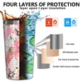 thumbnail image 3 of Pioneer Flower 10oz Tumblers Stainless Steel Tumbler with Lid and Straw,Vacuum Insulated Double Wall Travel Tumbler Cups with Cleaning Brush for Coffee, Tea, 3 of 4